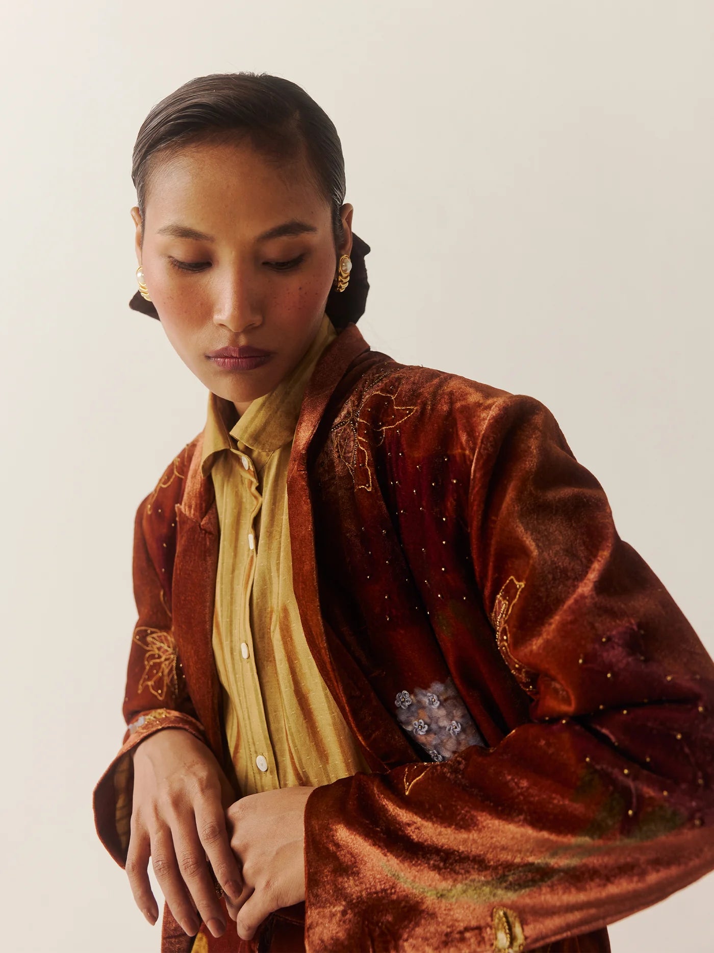 Oversized Foliage Blazer